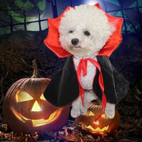 Pet Halloween Vampire Baron Cloak, Festival Cosplay Robe, Pet Halloween Costume Clothes Suit for Medium and Large Cats and Dogs Pet Halloween Vampire Baron Cloak, Festival Cosplay Robe, Pet Halloween Costume Clothes Suit for Medium and Large Cats and Dogs
